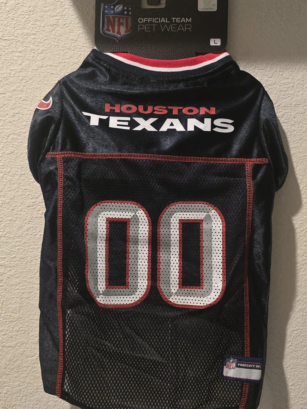 Houston Texans Deep Steel Blue & Red Pet Jersey - Official NFL Team Wear